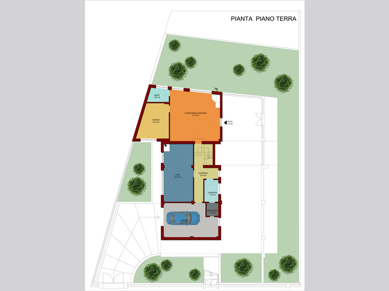 planimetria villa via noicattaro piano terra